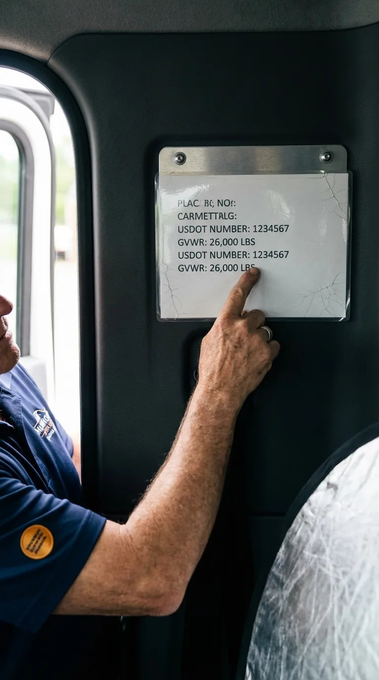 USDOT licensing placard verification in Hurst